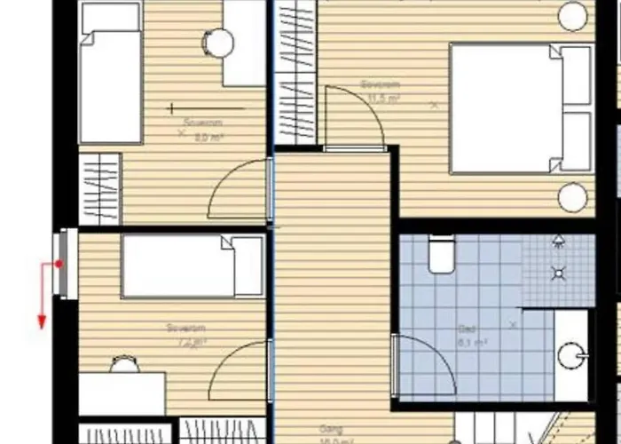 Lägenhet Familyhome For 8 People - 4 Bedrooms - 10min From Center